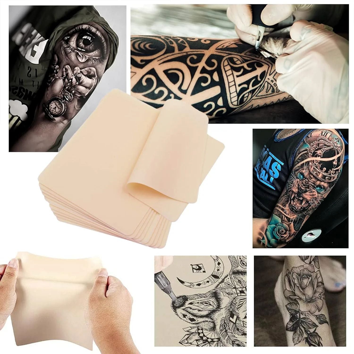 DoubleSided Tattoo Practice Skin  Synthetic Leather Fake Skin For Eyebrow  Tattoo Beginners  Pink R 2