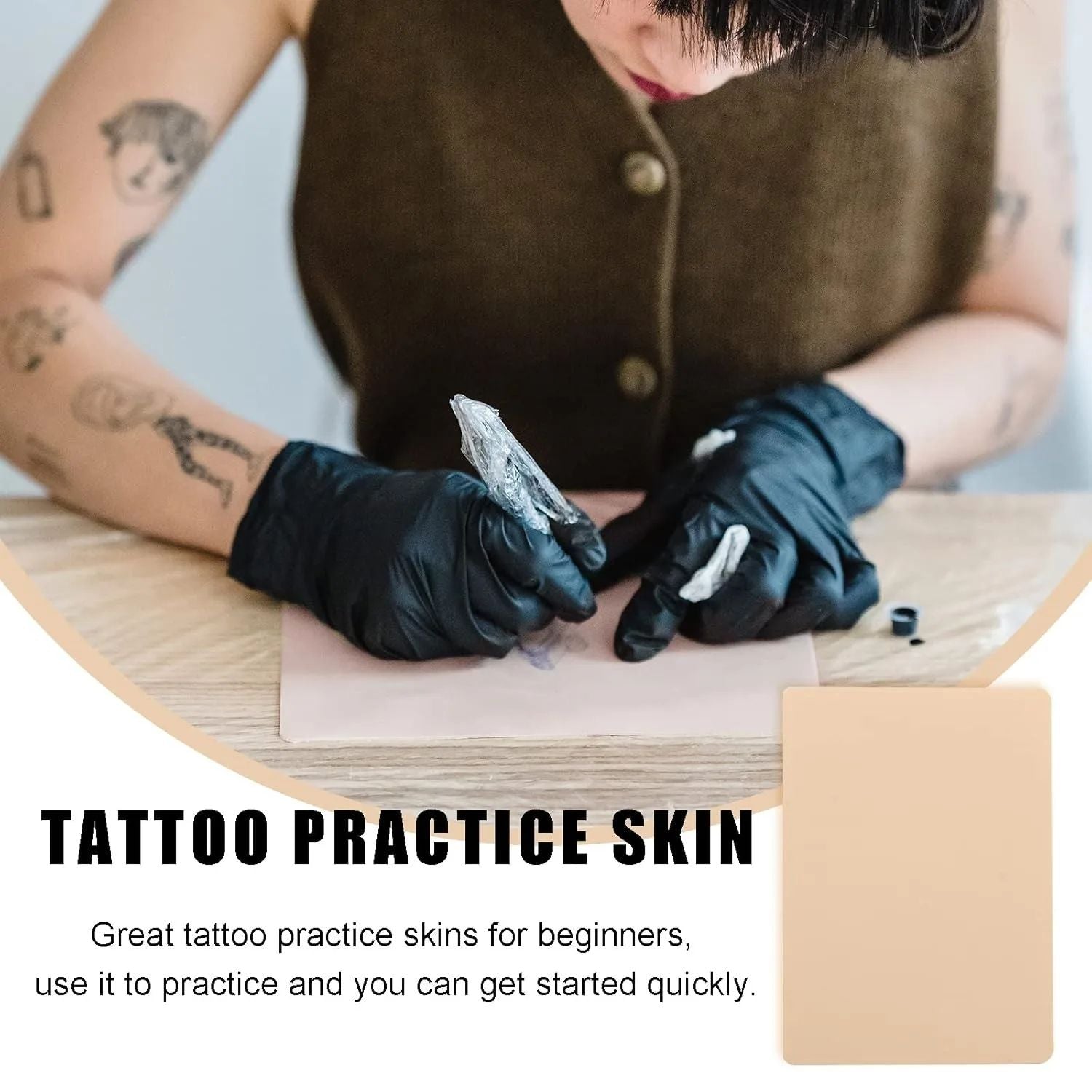 DoubleSided Tattoo Practice Skin  Synthetic Leather Fake Skin For Eyebrow  Tattoo Beginners  Pink R 4