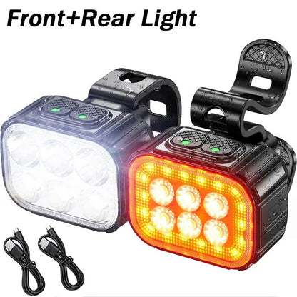 USB Rechargeable Bicycle Light Set High Power Bike LED Front Rear Lights For MTB  Road Bike Versati 5