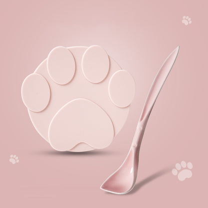 Portable Silicone Dog & Cat Canned Food Sealer with Spoon, Storage Cover for Pet Bowls