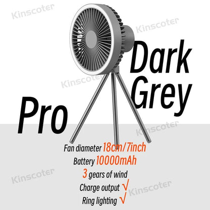 Camping Fan Rechargeable Desktop Portable Circulator Wireless Ceiling Electric Fan With Power Bank  9