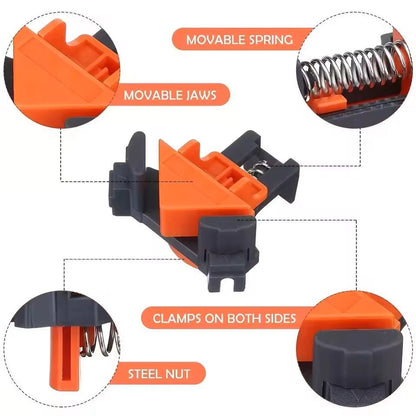 Professional 90 Degree Right Angle Woodworking Clamp For Framing Cabinet And DIY Assembly 1 Or 4 Pa 3