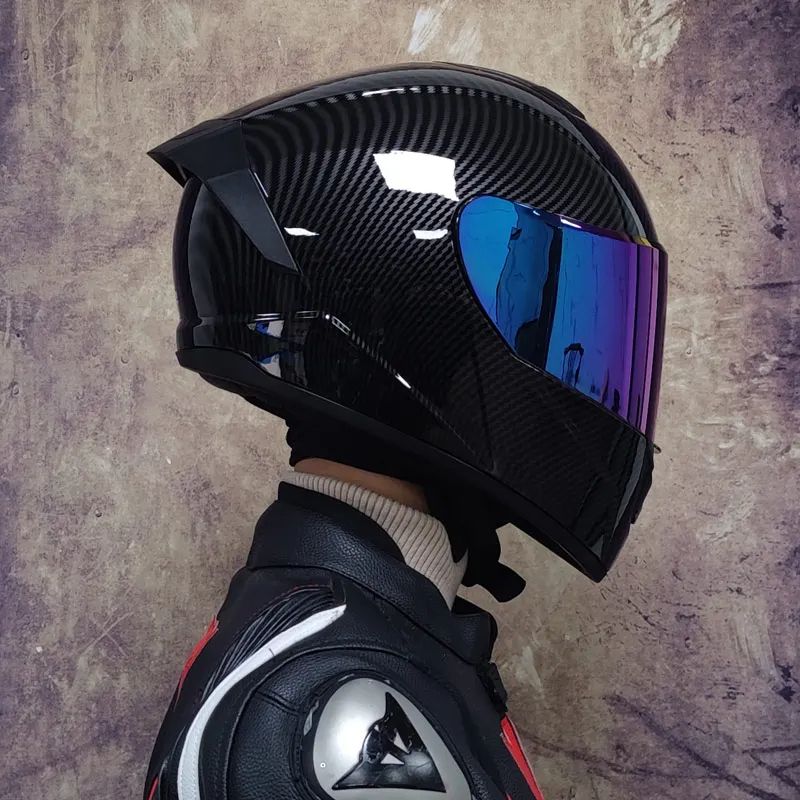 Full Face Racing Helmet Winter Warm Double Visor Motorcycle Helmet For Sports  Commuting 4