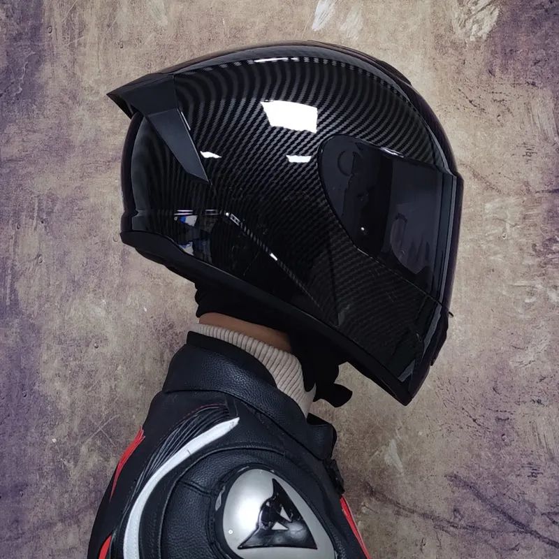 Full Face Racing Helmet Winter Warm Double Visor Motorcycle Helmet For Sports  Commuting 5