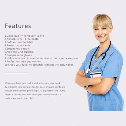 Arthritis Gloves For Joint Pain Relief Cotton Wrist Support Hand Brace For Women Men Therapy Wristb 5