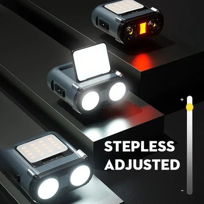 Sensor COB LED Headlamp Cap Clip Light USB Rechargeable Head Flashlight With Builtin Battery For Ca 2
