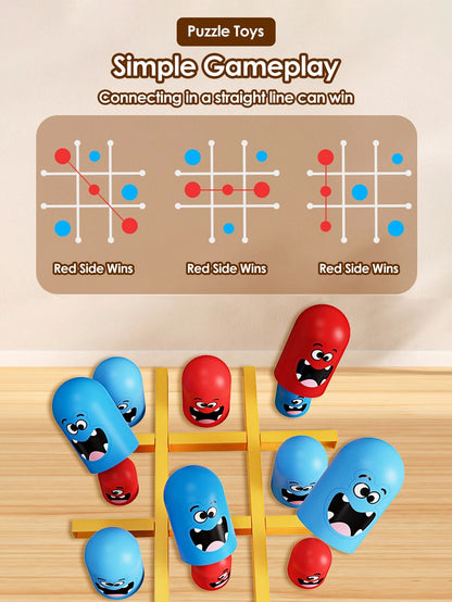 Table Board Intelligence Montessori Games Intellectual Gobble Game Three In A Row For Kids Fun Pare 2