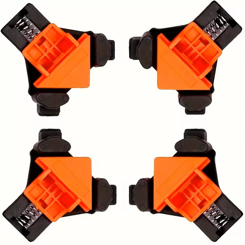 2pcs 90 Degree Corner Clamps For Woodworking Spring Loaded Quick Frame Assembly Tool For Cabinets A 2