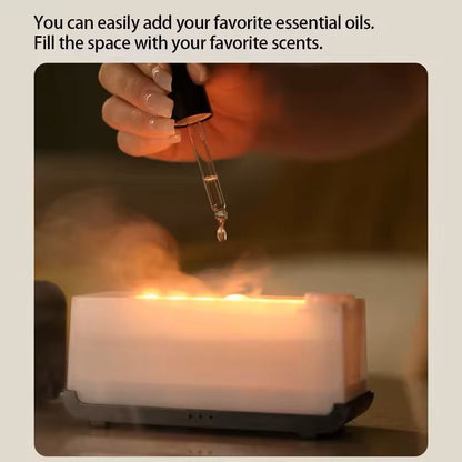 Mini Flame Aroma Diffuser Air Humidifier Cool Mist Ultrasonic LED Oil Diffuser For Home Or Office 2