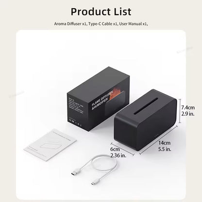Mini Flame Aroma Diffuser Air Humidifier Cool Mist Ultrasonic LED Oil Diffuser For Home Or Office 5