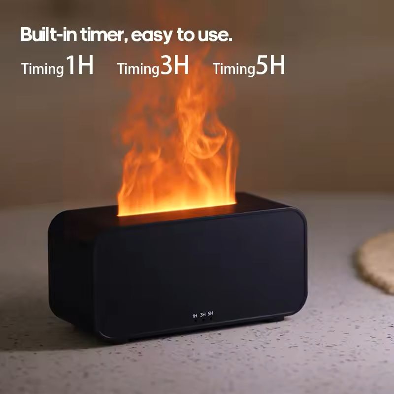Mini Flame Aroma Diffuser Air Humidifier Cool Mist Ultrasonic LED Oil Diffuser For Home Or Office 7