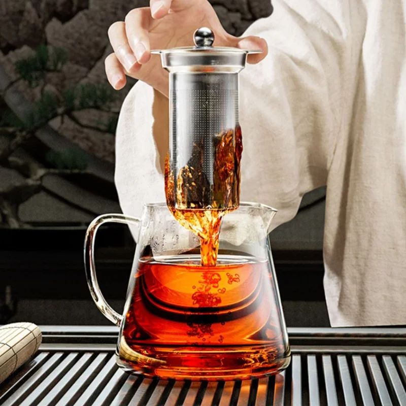 Glass Teapot With Stainless Steel Infuser Heat Resistant Kung Fu Teaware For Puer Oolong  Herbal Fl 2