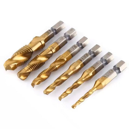 Hex Shank Titanium Drill And Tap Bit Set Metric Thread Cutter For Metal And Wood M3 To M10 3
