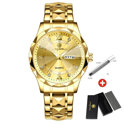 Luxury Men Watches Top Brand Business Waterproof Quartz Wristwatch With Luminous Date  Week Gift Bo 3