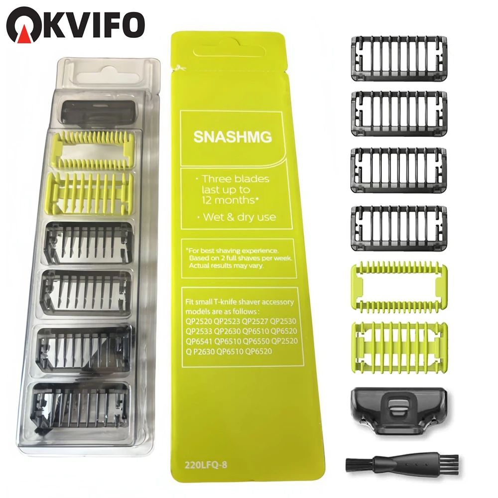 KVIFO Beard Trimmer Guide Comb Guards for One Blade, Shaver Replacement Kit Compatible Attachments
