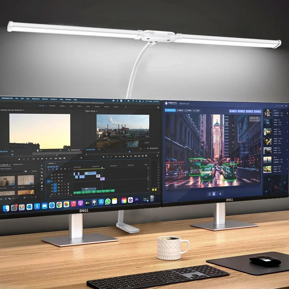 Double Head LED Clip Desk Lamp Dimmable Computer Table Lamp Architect Table Lamp For Office  Readin 4