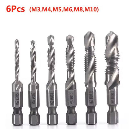 Hex Shank Titanium Drill And Tap Bit Set Metric Thread Cutter For Metal And Wood M3 To M10 28