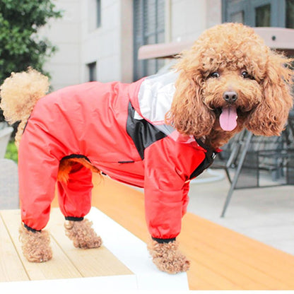 Waterproof Dog Raincoat  Pet Jumpsuit With Dog Face Design WaterResistant Dog Jacket For Small  Med 6