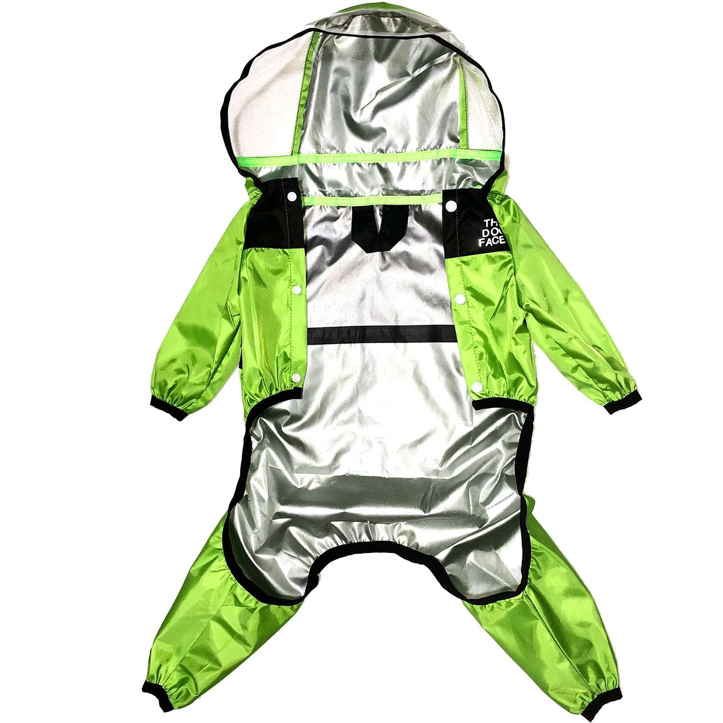 Waterproof Dog Raincoat  Pet Jumpsuit With Dog Face Design WaterResistant Dog Jacket For Small  Med 4
