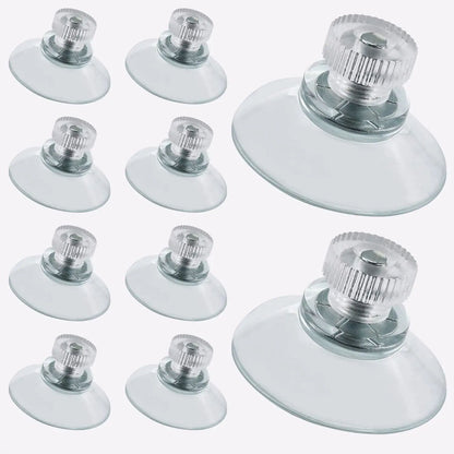 Clear Suction Cups with Screws, Strong Vacuum Suction Cup Holders for Bathroom, Kitchen, Office, Transparent Wall Mount