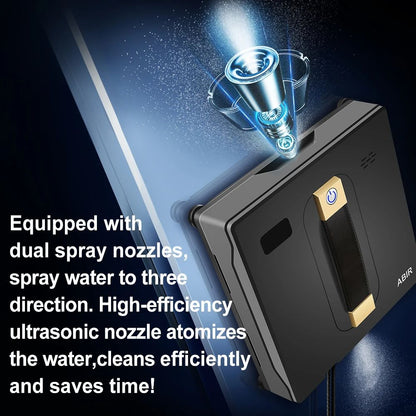 Robot Window Cleaner  Smart Memory Dual Water Spray  High Vacuum Suction Laser Sensor For Home Wall 2