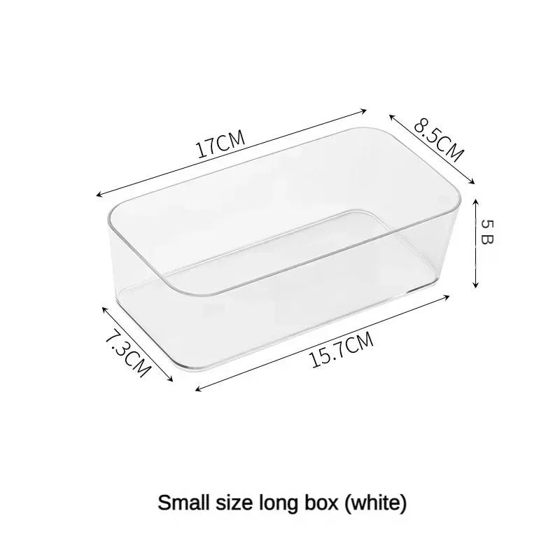 Unlimited Desk Drawer Organizers Set Clear Acrylic Plastic Bathroom Storage Bins Transparent Makeup 7