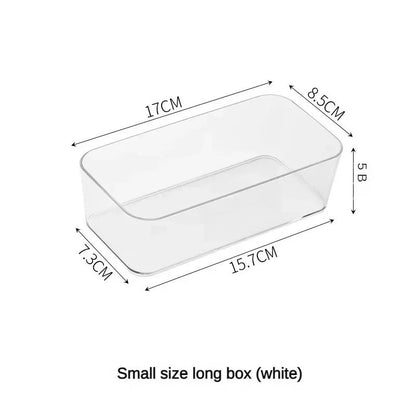Unlimited Desk Drawer Organizers Set Clear Acrylic Plastic Bathroom Storage Bins Transparent Makeup 7