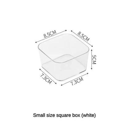 Unlimited Desk Drawer Organizers Set Clear Acrylic Plastic Bathroom Storage Bins Transparent Makeup 6