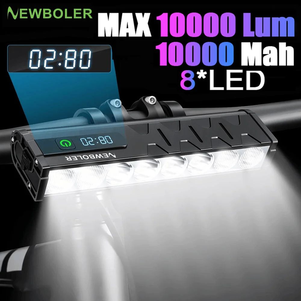 Waterproof NEWBOLER Lumen Bike Light, USB Charging Bicycle Headlight for MTB & Road Cycling Front Lamp Accessories