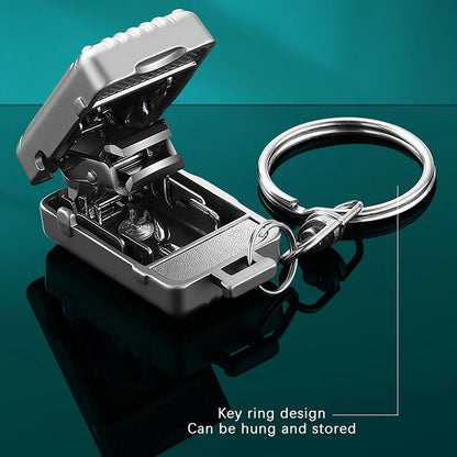 Portable Stainless Steel Nail Clippers, Exquisite Foldable Nail Cutter with Keychain for Manicure, Pedicure, and Travel