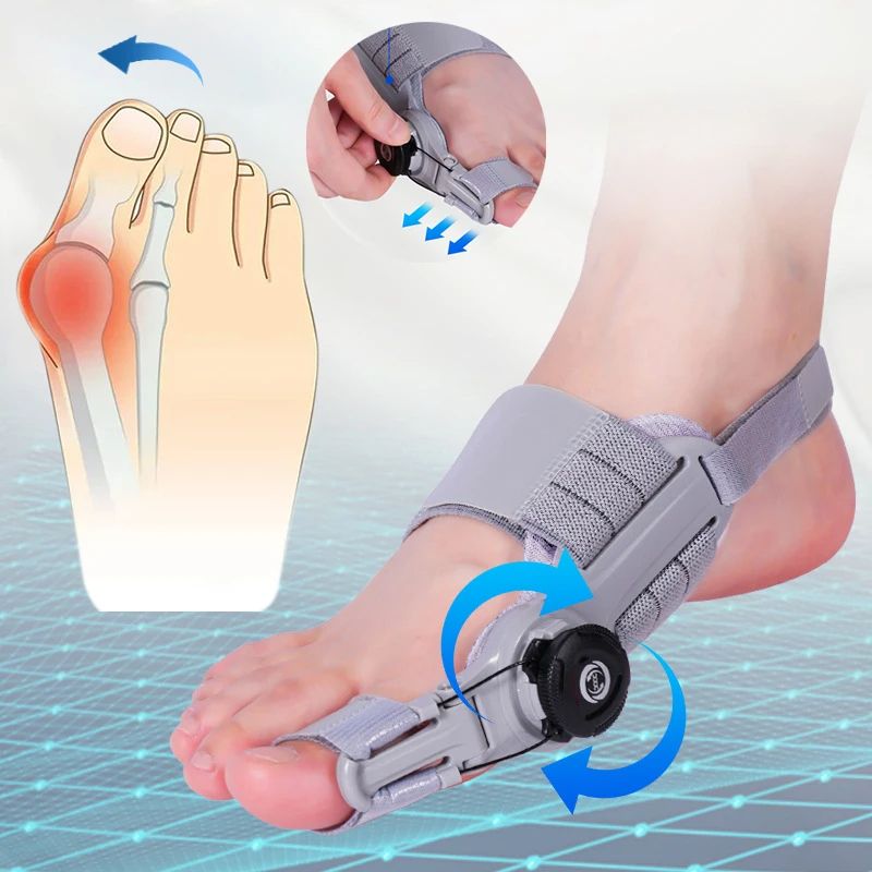 Adjustable Bunion Corrector Unisex, Rotatable Toe Separator & Hallux Valgus Brace for Straightening Big Toe