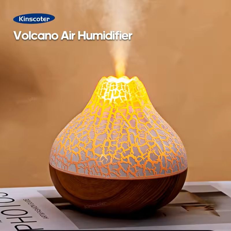 300ml Volcano Air Humidifier USB Mist Diffuser with LED Light for Home and Office