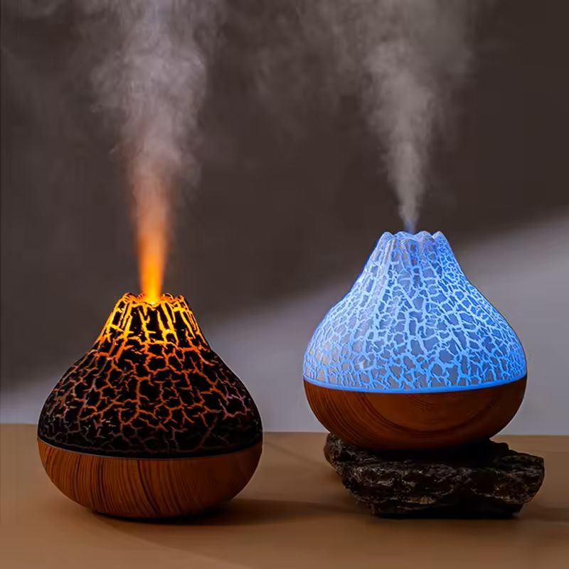 300ml Volcano Air Humidifier USB Mist Diffuser With LED Light For Home And Office 3