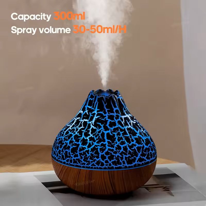 300ml Volcano Air Humidifier USB Mist Diffuser With LED Light For Home And Office 4