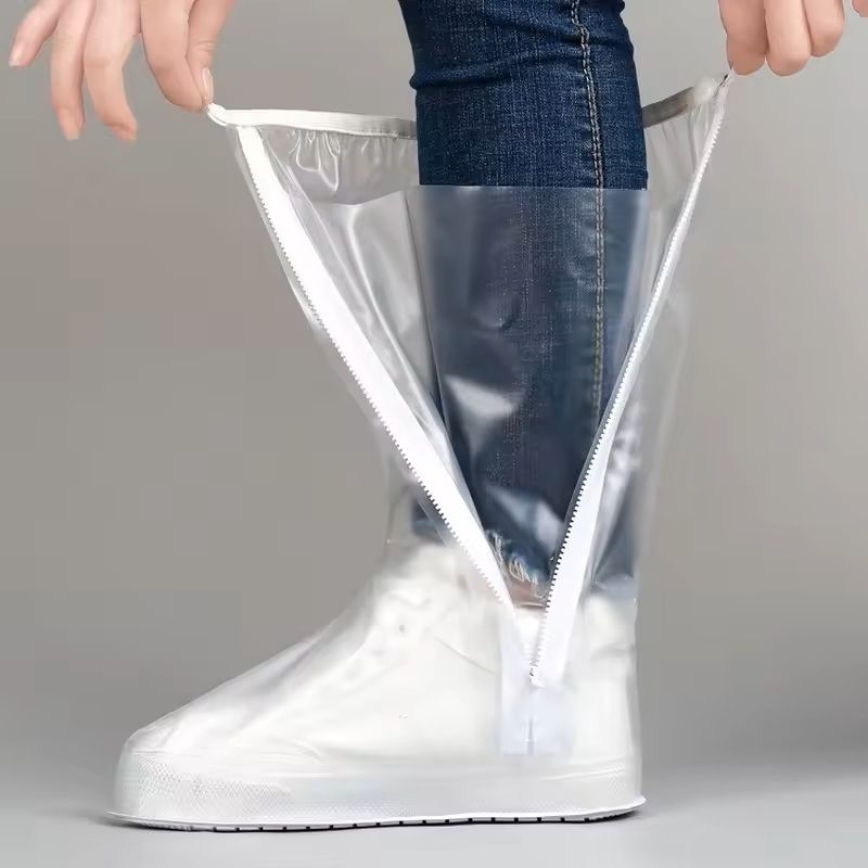 High Tube Waterproof Shoe Covers With Thick Sole For Men And Women Anti Slip Rain Boot Protectors 2