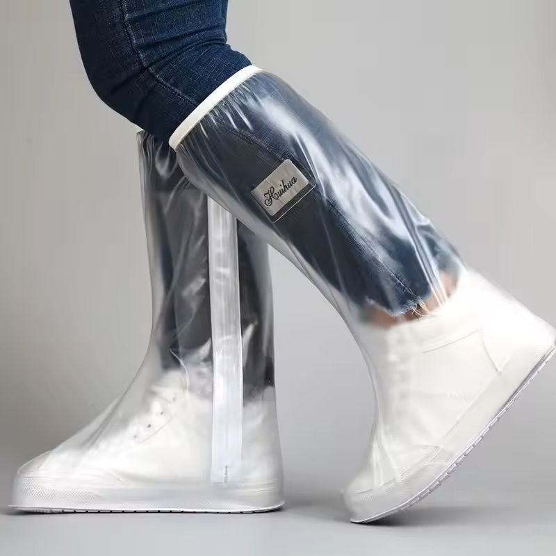 High Tube Waterproof Shoe Covers With Thick Sole For Men And Women Anti Slip Rain Boot Protectors 3