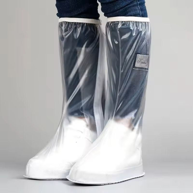 High Tube Waterproof Shoe Covers With Thick Sole For Men And Women Anti Slip Rain Boot Protectors 4