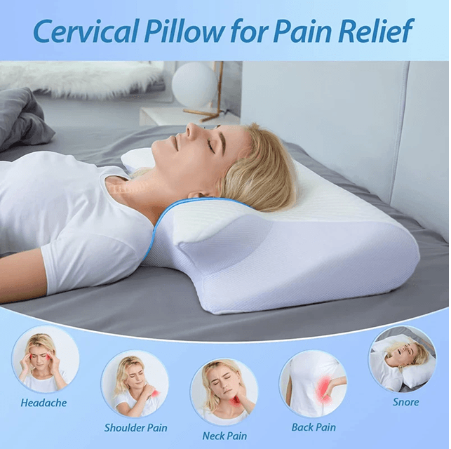 OrthoEase Memory Foam Cervical Pillow  2in1 Contour Neck Pillow For Pain Relief  Spinal Alignment 5