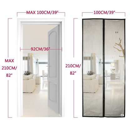 Magnetic Screen Door Curtain  HeavyDuty Mesh With HandsFree Closure For BugFree Ventilation 3