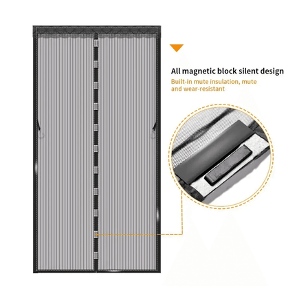 Magnetic Screen Door Curtain  HeavyDuty Mesh With HandsFree Closure For BugFree Ventilation 2
