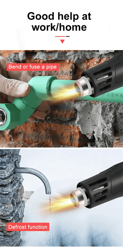 2000W Electric Heat Gun  High Power Hot Air Tool With Adjustable Temperature For DIY Automotive  In 10