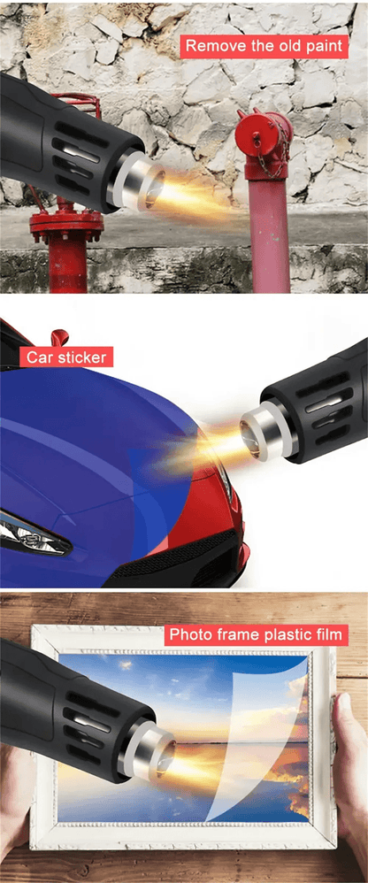 2000W Electric Heat Gun  High Power Hot Air Tool With Adjustable Temperature For DIY Automotive  In 11