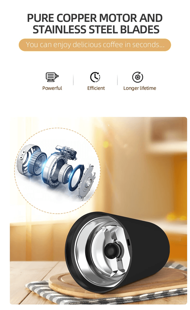 200W Precision Brew Electric Coffee Grinder  HighPower MultiUse Bean And Spice Mill 2