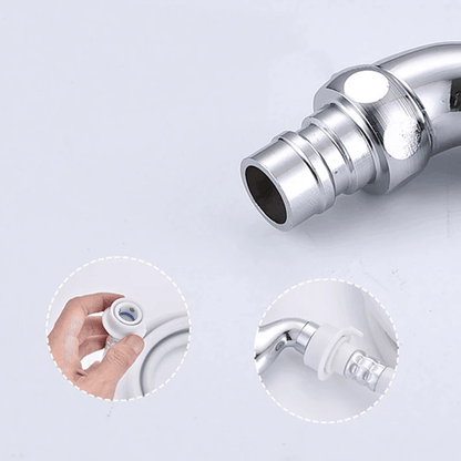 AquaFlow Stainless Steel Dual Outlet Faucet With Independent Controls For Bathroom And Bidet Use 4