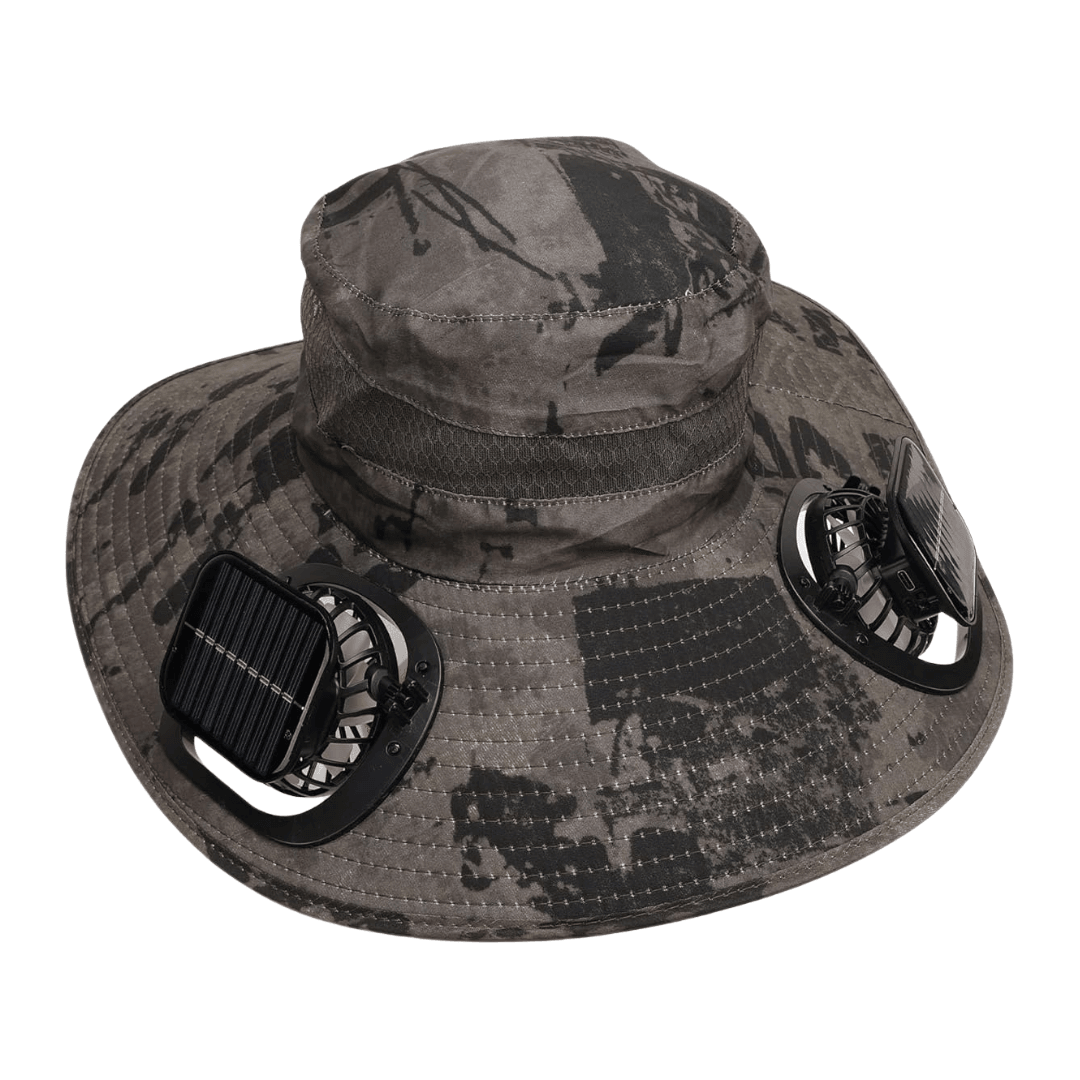 Outdoor Solar Wide Brimme Sun Hat With Fan 10