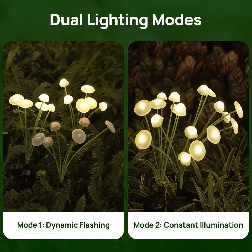 Solar Mushroom Garden Lights With Dual Mode LED For Outdoor Decor 4
