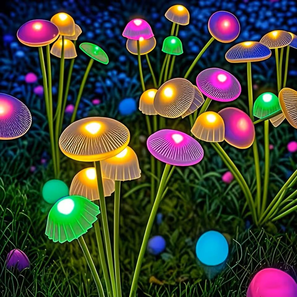 Solar Mushroom Garden Lights With Dual Mode LED For Outdoor Decor 5