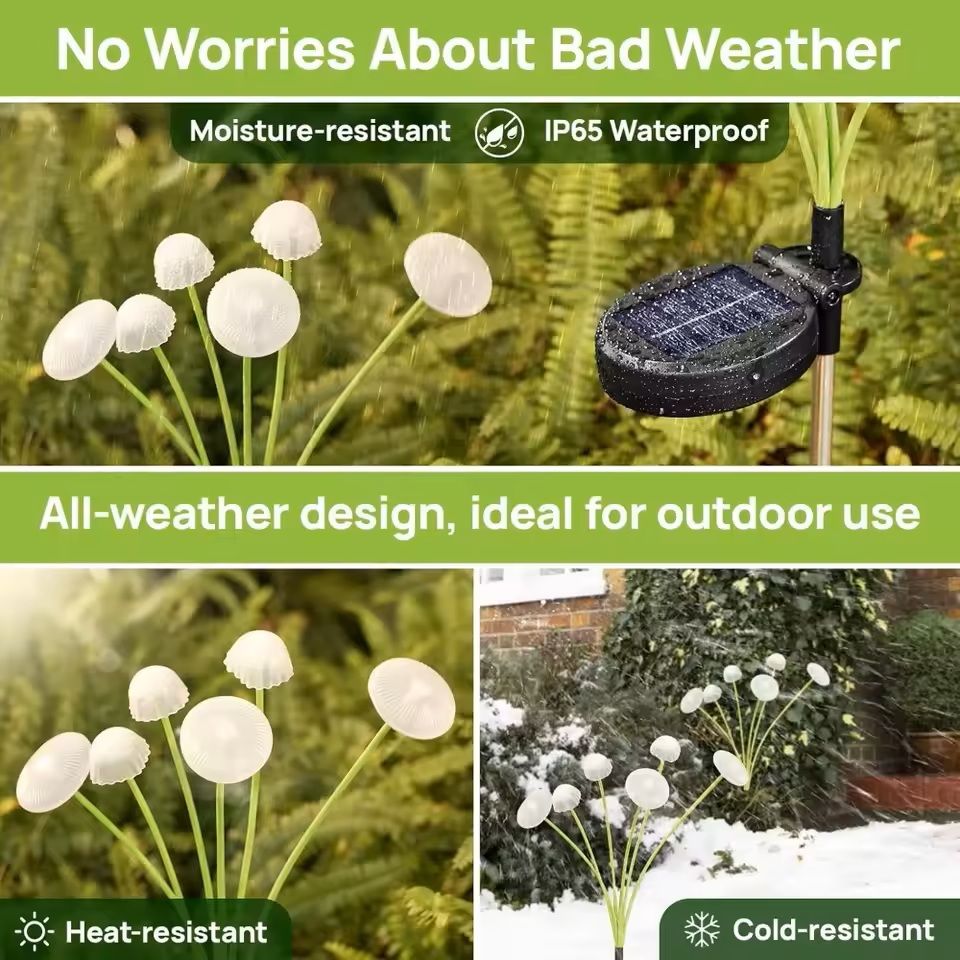 Solar Mushroom Garden Lights With Dual Mode LED For Outdoor Decor 7