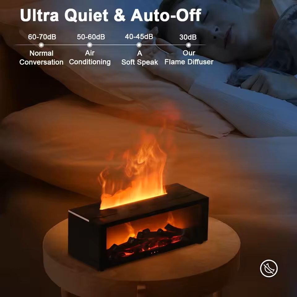 Flame LED Aroma Humidifier With Remote Control For Home Use 4