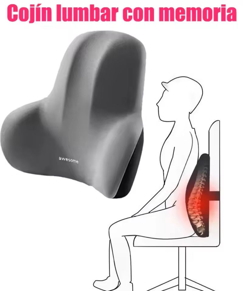 Memory Foam Lumbar Support Cushion for Car Office and Gaming Chairs